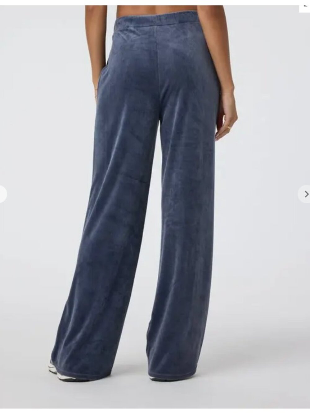 Vuori Haven Wide-Leg Lounge Pants Velour Rib Knit Azure Size M - Picture 2 of 10